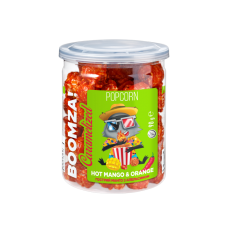 Попкорн "BOOMZA" ТУБУС Карамелізований "ГОСТРИЙ МАНГО З АПЕЛЬСИНОМ"